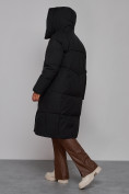 Купить Пальто утепленное молодежное зимнее женское черного цвета 52326Ch, фото 8