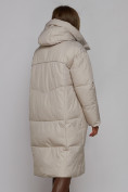 Купить Пальто утепленное молодежное зимнее женское светло-серого цвета 52326SS, фото 11