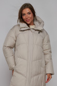 Купить Пальто утепленное молодежное зимнее женское светло-серого цвета 52326SS, фото 12