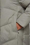 Купить Пальто утепленное молодежное зимнее женское зеленого цвета 52326Z, фото 15