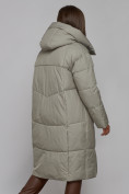 Купить Пальто утепленное молодежное зимнее женское зеленого цвета 52326Z, фото 8