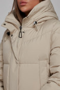 Купить Пальто утепленное молодежное зимнее женское бежевого цвета 52328B, фото 13