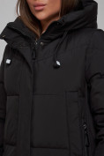 Купить Пальто утепленное молодежное зимнее женское черного цвета 52328Ch, фото 12