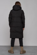 Купить Пальто утепленное молодежное зимнее женское черного цвета 52328Ch, фото 4