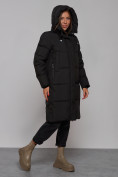 Купить Пальто утепленное молодежное зимнее женское черного цвета 52328Ch, фото 6