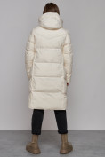 Купить Пальто утепленное молодежное зимнее женское светло-бежевого цвета 52328SB, фото 4