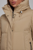 Купить Пальто утепленное молодежное зимнее женское светло-коричневого цвета 52328SK, фото 13