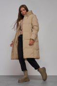 Купить Пальто утепленное молодежное зимнее женское светло-коричневого цвета 52328SK, фото 16