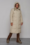 Купить Пальто утепленное молодежное зимнее женское бежевого цвета 52329B, фото 7