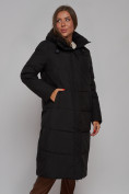 Купить Пальто утепленное молодежное зимнее женское черного цвета 52329Ch, фото 10