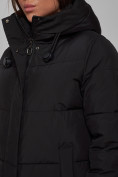 Купить Пальто утепленное молодежное зимнее женское черного цвета 52329Ch, фото 12