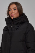 Купить Пальто утепленное молодежное зимнее женское черного цвета 52329Ch, фото 13