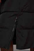 Купить Пальто утепленное молодежное зимнее женское черного цвета 52329Ch, фото 15
