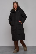 Купить Пальто утепленное молодежное зимнее женское черного цвета 52329Ch, фото 21