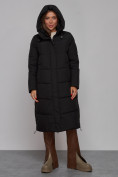 Купить Пальто утепленное молодежное зимнее женское черного цвета 52329Ch, фото 5