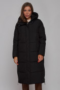 Купить Пальто утепленное молодежное зимнее женское черного цвета 52329Ch, фото 8