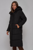 Купить Пальто утепленное молодежное зимнее женское черного цвета 52329Ch, фото 9