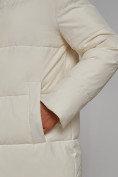 Купить Пальто утепленное молодежное зимнее женское светло-бежевого цвета 52329SB, фото 10