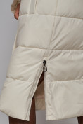 Купить Пальто утепленное молодежное зимнее женское светло-бежевого цвета 52329SB, фото 13