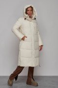 Купить Пальто утепленное молодежное зимнее женское светло-бежевого цвета 52329SB, фото 6