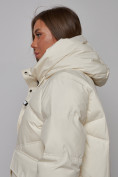 Купить Пальто утепленное молодежное зимнее женское бежевого цвета 52330B, фото 18