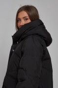 Купить Пальто утепленное молодежное зимнее женское черного цвета 52330Ch, фото 12