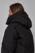 Купить Пальто утепленное молодежное зимнее женское черного цвета 52330Ch, фото 19