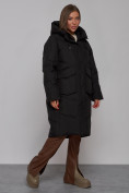 Купить Пальто утепленное молодежное зимнее женское черного цвета 52330Ch, фото 2