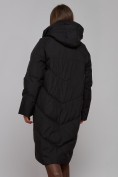 Купить Пальто утепленное молодежное зимнее женское черного цвета 52330Ch, фото 20