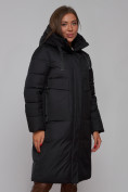 Купить Пальто утепленное молодежное зимнее женское черного цвета 52331Ch, фото 11