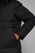 Купить Пальто утепленное молодежное зимнее женское черного цвета 52331Ch, фото 12