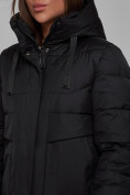 Купить Пальто утепленное молодежное зимнее женское черного цвета 52331Ch, фото 13