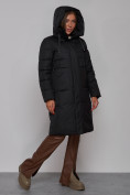 Купить Пальто утепленное молодежное зимнее женское черного цвета 52331Ch, фото 6