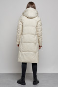 Купить Пальто утепленное молодежное зимнее женское бежевого цвета 52332B, фото 4