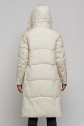 Купить Пальто утепленное молодежное зимнее женское бежевого цвета 52332B, фото 7