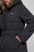 Купить Пальто утепленное молодежное зимнее женское черного цвета 52332Ch, фото 11