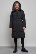 Купить Пальто утепленное молодежное зимнее женское черного цвета 52332Ch, фото 5
