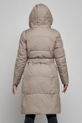 Купить Пальто утепленное молодежное зимнее женское светло-коричневого цвета 52332SK, фото 7