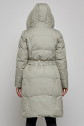 Купить Пальто утепленное молодежное зимнее женское зеленого цвета 52332Z, фото 7