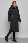 Купить Пальто утепленное молодежное зимнее женское черного цвета 52351Ch, фото 7