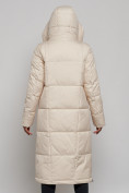 Купить Пальто утепленное молодежное зимнее женское светло-бежевого цвета 52351SB, фото 14