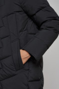 Купить Пальто утепленное молодежное зимнее женское черного цвета 52355Ch, фото 11