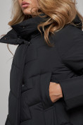 Купить Пальто утепленное молодежное зимнее женское черного цвета 52355Ch, фото 13