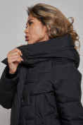 Купить Пальто утепленное молодежное зимнее женское черного цвета 52355Ch, фото 15