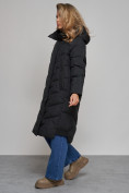 Купить Пальто утепленное молодежное зимнее женское черного цвета 52355Ch, фото 19