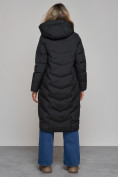 Купить Пальто утепленное молодежное зимнее женское черного цвета 52355Ch, фото 4