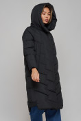 Купить Пальто утепленное молодежное зимнее женское черного цвета 52355Ch, фото 6