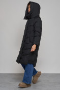 Купить Пальто утепленное молодежное зимнее женское черного цвета 52355Ch, фото 7