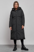 Купить Пальто утепленное молодежное зимнее женское черного цвета 52356Ch