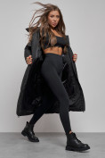 Купить Пальто утепленное молодежное зимнее женское черного цвета 52356Ch, фото 14